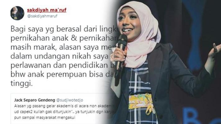 Ditanya Apa Gunanya Pasang Gelar Akademis di Undangan Nikah, Jawaban Cewek Ini Bikin Para Netizen Kagum 