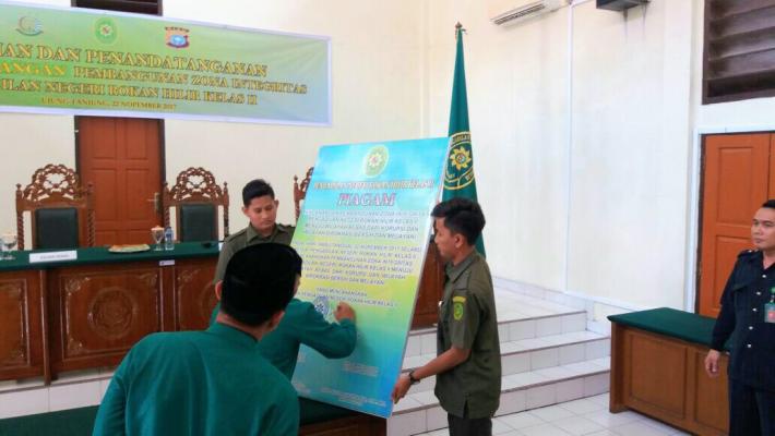 Ini Kata Ketua PN Rohil Saat Resmikan P4 Zona Integritas di Ujung Tanjung - Rohil