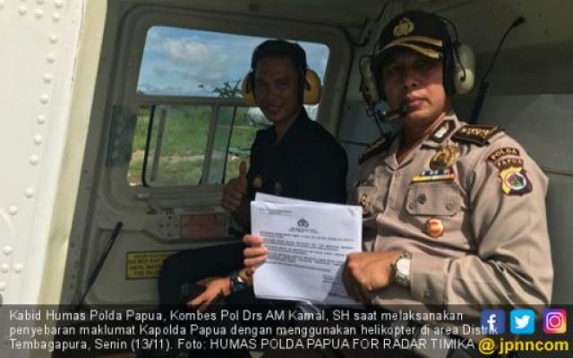 Maklumat Disebar dari Helikopter, Minta KKB Menyerah