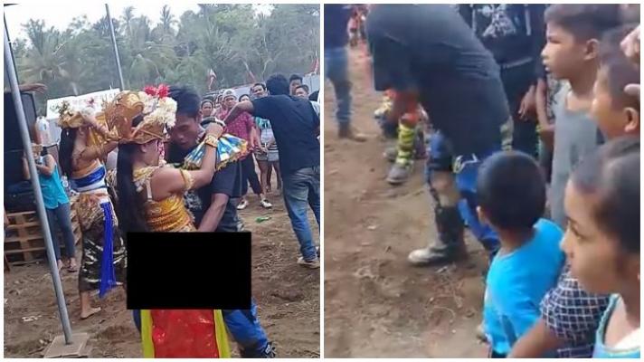 Miris! Beberapa Pria Komunitas Biker Lecehkan Penari dengan Gerakan Vulgar, Ada Anak-anak Menonton!