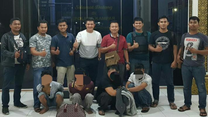 Polres Kampar Ringkus 4 Kawanan Rampok Sadis Kurang dari 24 Jam