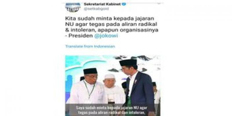 Salah Kutip Pernyataan Jokowi, Admin @setkabgoid Dicopot