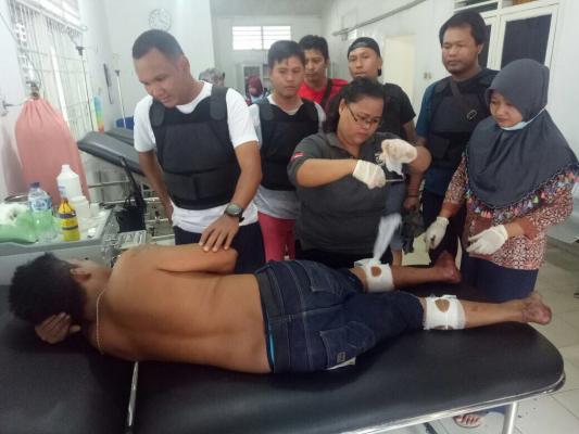 Timah Panas Bersarang di Kaki Bandar Sabu Asal Kepri ini, dan Diduga Akan Melakukan Perampokan