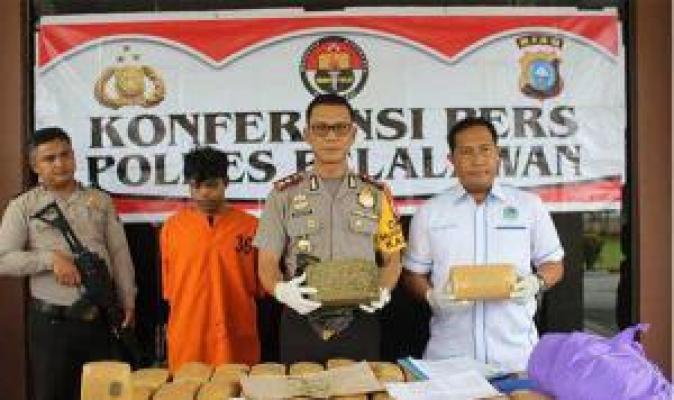 30 kg Ganja diamankan Polres Pelalawan 