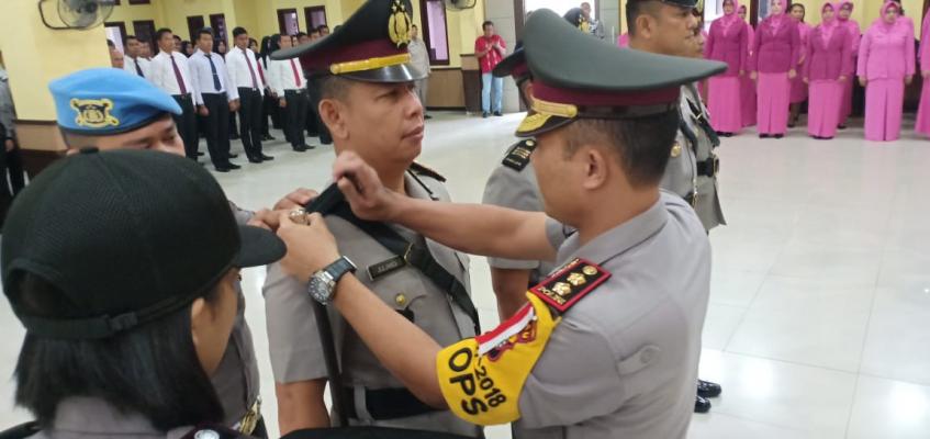 Empat Perwira di Jajaran Polres Rokan Hilir Lakukan Sertijab