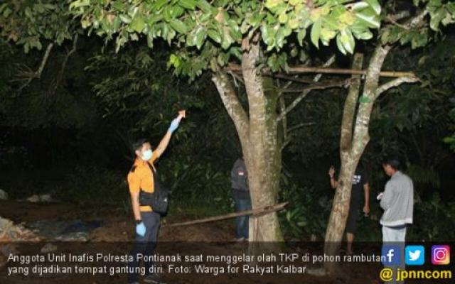 Masalah Hati, Nekat Bunuh Diri Sendiri di Pohon Rambutan