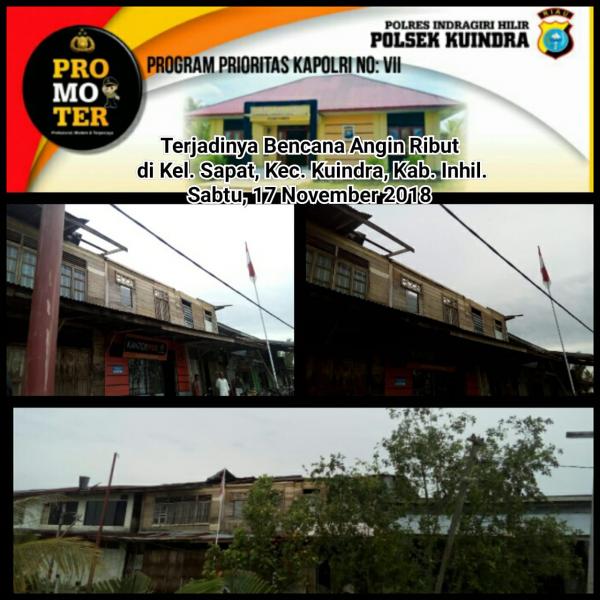 Musibah Puting Beliung, Rumah Warga di Kuindra Porak-poranda