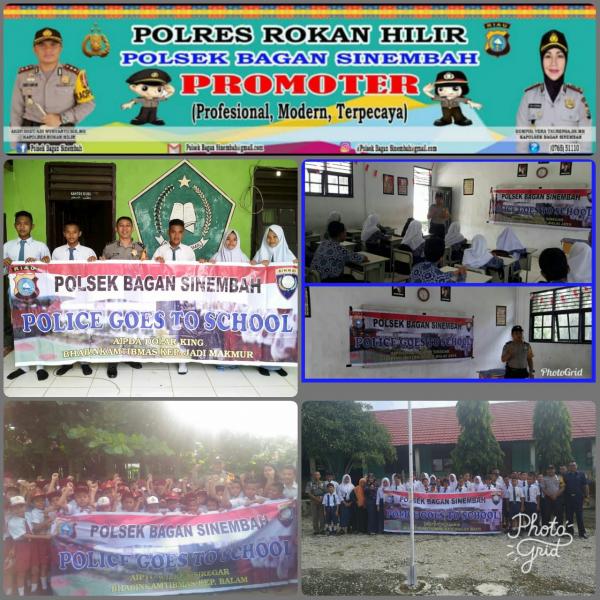 Police Goes To School, Polsek Bagan Sinembah Datangi 7 Sekolah