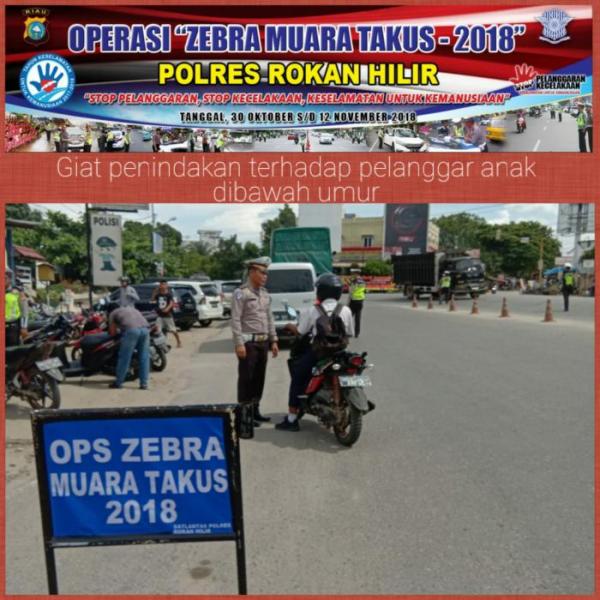 Satlantas Polres Rohil Gelar Ops Zebra Muara Takus Hari Terakhir Tahun 2018, Ini Hasilnya.. 