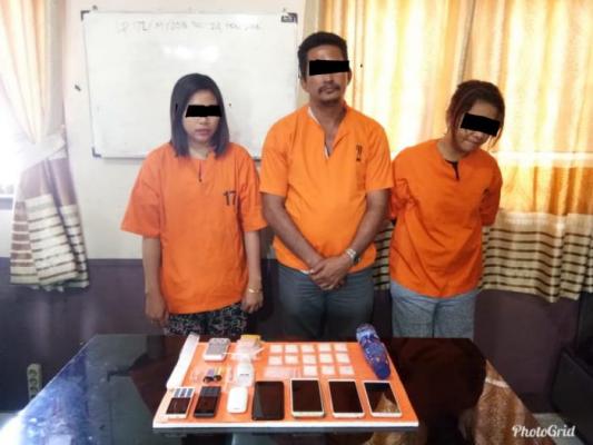 Tiga terduga Narkoba di amankan pihak polisi,dua perempuan Residivis Kasus yang Sama