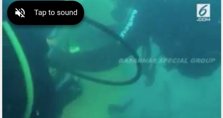 VIDEO: Rekaman Bawah Laut Penyelam Membawa Korban Lion Air JT 610