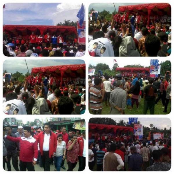 Bertemakan Politik Santun dan Kebersamaan, Kampanye Syafari di Rohul Hadirkan Kesenian Daerah
