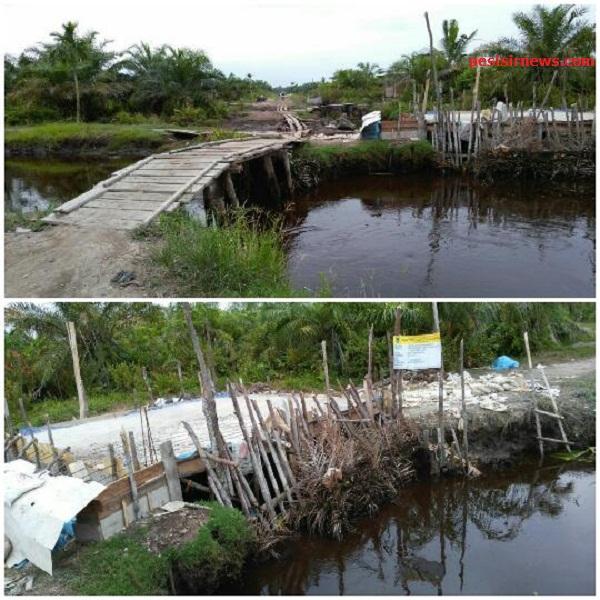 Diduga Pembangunan Box Culvert di Sungai Siakap Palika tidak Tepat Sasaran