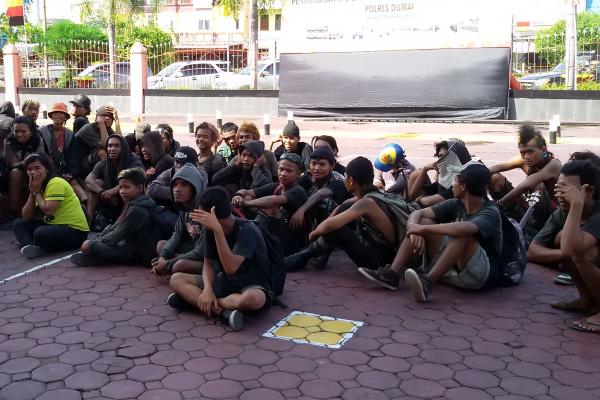 Ingin menghadiri musik Underground, 75 anak Punk diamankan Mapolres Dumai