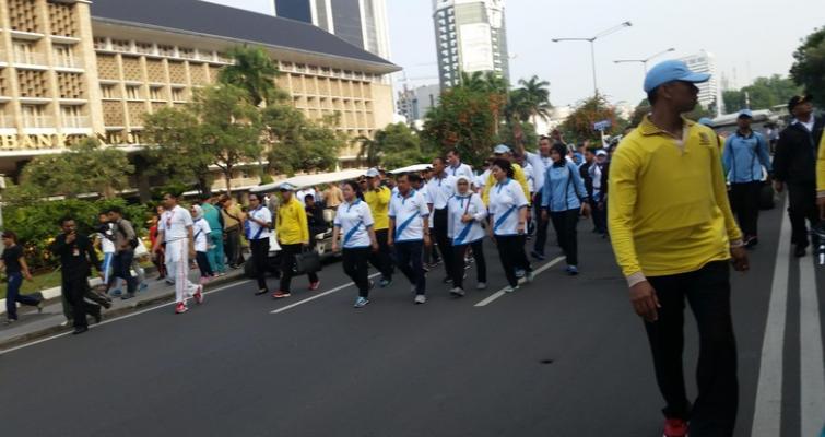 Kampanye Gizi, Wapres JK Jalan Santai dari Monas ke Bundaran HI