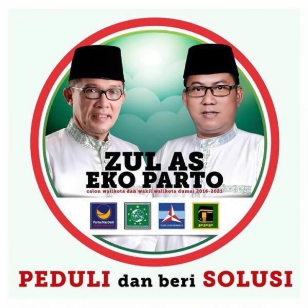 Kumpulkan 32.618 Suara Sah Zul As – Eko Menang Pilkada Dumai 2015  