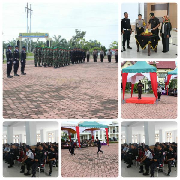 Memperingati HUT Satpam Ke-35, Bupati Rokan Hilir Bertindak Sebagai Inspektur Upacara
