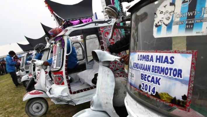 Ayo Hiasi Becak Anda, Pemda Bagi-bagi Hadiah Bagi Kategori Terbaik