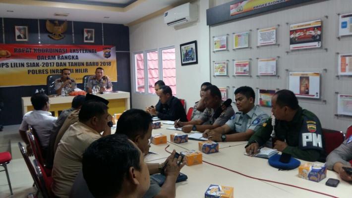 Polres Inhil Gelar Rakor Bahas Pengamanan Natal 2017 dan Tahun Baru 2018