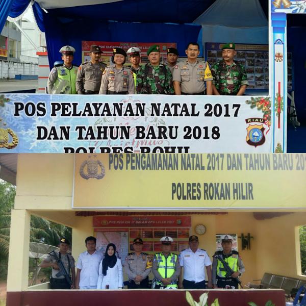 Polres Rohil dan TNI Bersinergi Dengan Tetap Lakukan Pengamanan di Pos Pam dan Pos Yan
