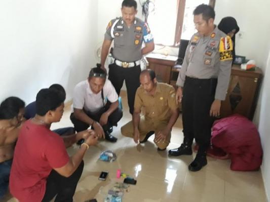 Kapolsek Kampar Bersama unit Reskrim Pimpin Ciduk 2 Pelaku Shabu