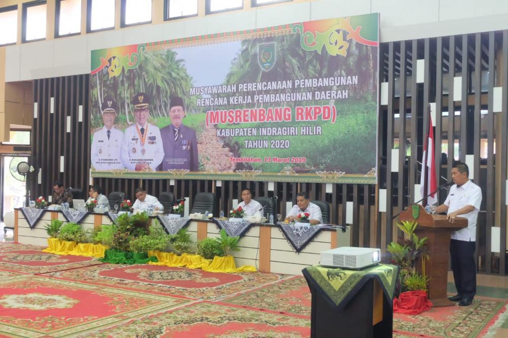 Wakil Bupati Buka Musrenbang RKPD Kabupaten Inhil Tahun 2020