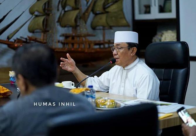 Bupati Inhil HM Wardan Pimpin Rapat Petcepatan Pembangunan Islamic Center