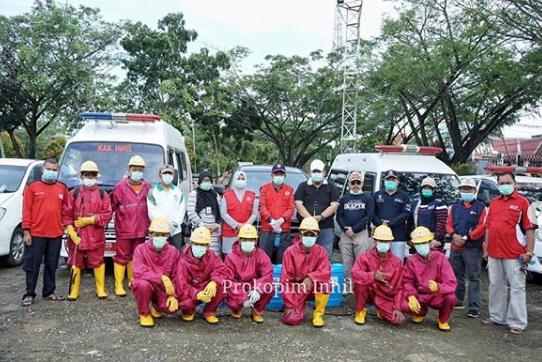 Tim Gugus Tugas Pencegahan Covid-19 Inhil Terus Gelorakan Penyemprotan Disinfektan Cegah Penyebaran Virus Covid 19