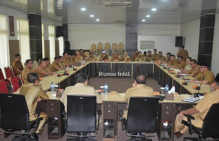 Sekda Said Syarifuddin Pimpin Rakoor di Lingkungan Sekretariat Daerah Kabupaten Indragiri Hilir.