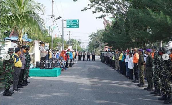 Tim Gugus Tugas Pencegahan Covid 19 Yang Di Pimpin HM Wardan Laksanakan Penyemprotan Disinfektan