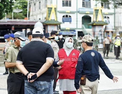 Tim Gugus Tugas Pencegahan Covid-19 Inhil Terus Gelorakan Penyemprotan Disinfektan Cegah Penyebaran Virus Covid 19