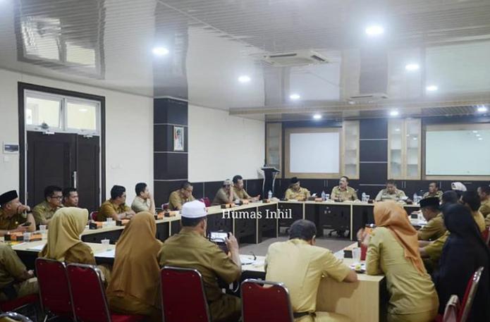 Sekda Said Syarifuddin Pimpin Rakoor di Lingkungan Sekretariat Daerah Kabupaten Indragiri Hilir.