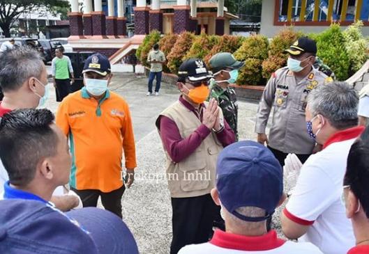 Tim Gugus Tugas Pencegahan Covid-19 Inhil Terus Gelorakan Penyemprotan Disinfektan Cegah Penyebaran Virus Covid 19