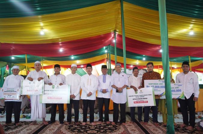 Bupati Inhil HM. Wardan Sambut Gubri Syamsuar di Kediaman dalam Acara Safari Ramadhan