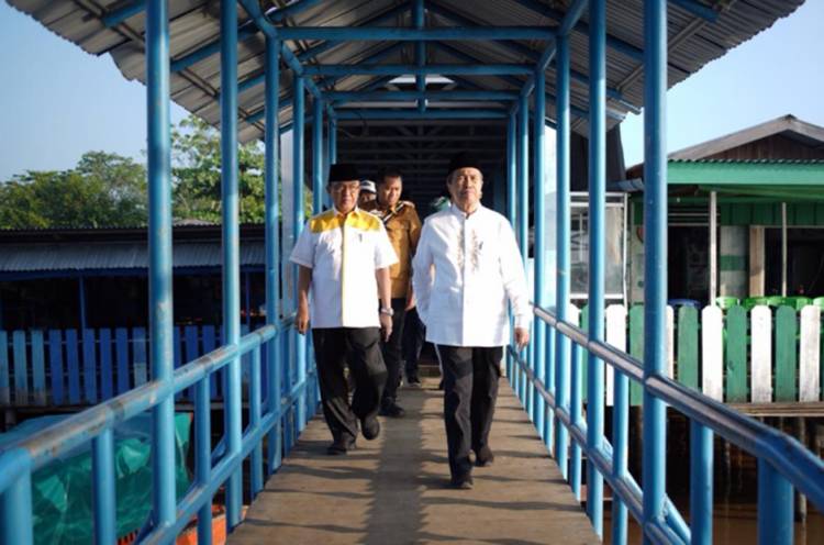 Bupati Inhil HM. Wardan Sambut Gubri Syamsuar di Kediaman dalam Acara Safari Ramadhan