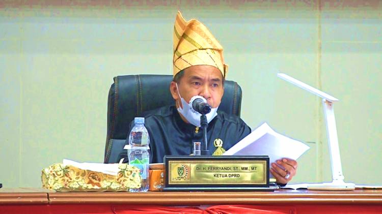 Berlangsung Khidmat Rapat Paripurna DPRD Kabupaten Inhil dalam Rangka Milad Ke-56 Inhil