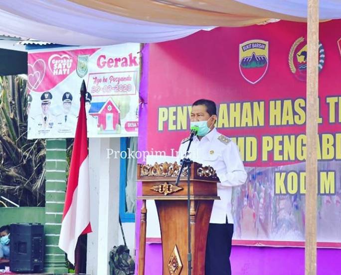 Secara Resmi Wakil Bupati H.Syamsuddin Uti Tutup TMMD Imbangan TA 2020. 
