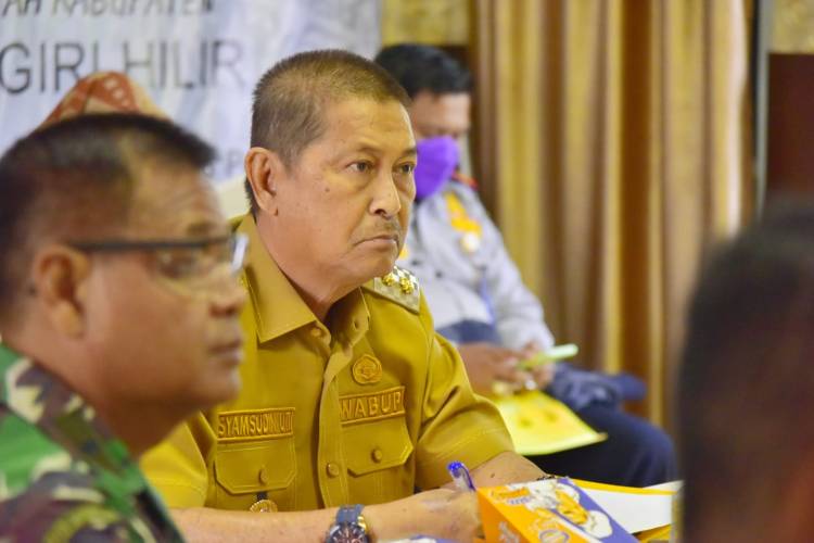 Wabup Inhil H. Syamsuddin Uti Ikuti Rakoor Pengendalian Inflasi yang Dipimpin oleh Mendagri