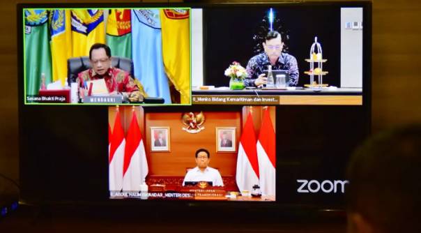 Wabup Inhil H. Syamsuddin Uti Ikuti Rakoor Pengendalian Inflasi yang Dipimpin oleh Mendagri
