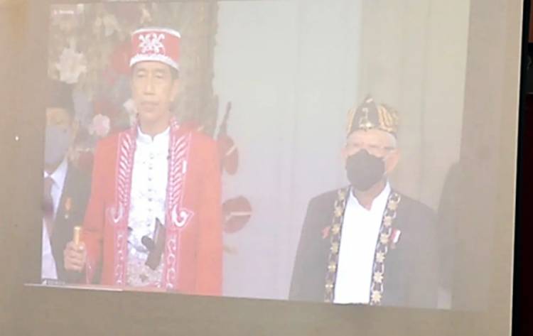 Bupati Inhil Ikuti Peringatan Detik-detik Proklamasi Kemerdekaan RI ke-77 