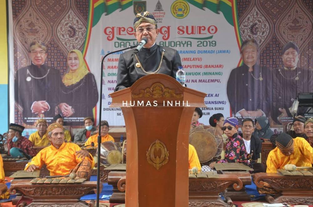Bupati Indrgiri Hilir HM Wardan Hadiri Grebek Suro dan Kirab Budaya