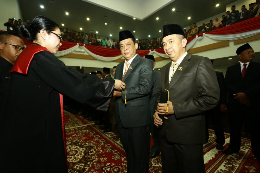 Pelantikan dan Pengambilan Sumpah Jabatan 45 Anggota DPRD Inhil Priode 2019-2024