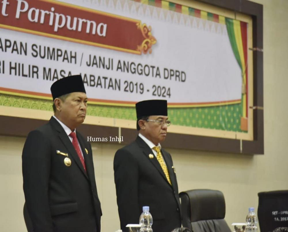 Bupati dan Wakil Bupati Inhil Hadiri Pelantikan DPRD Inhil Periode 2019-2024