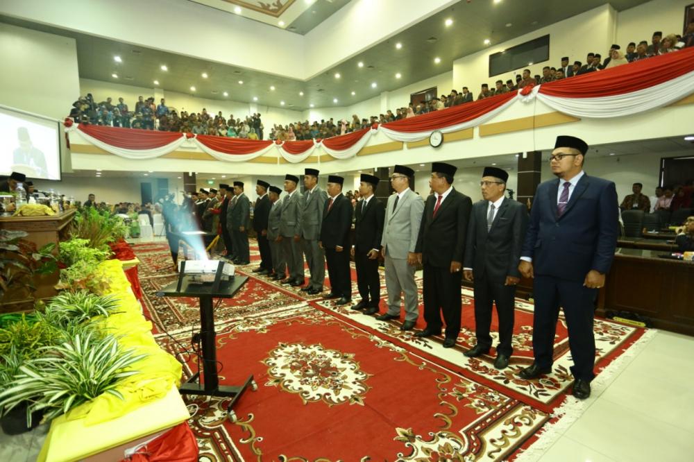 Pelantikan dan Pengambilan Sumpah Jabatan 45 Anggota DPRD Inhil Priode 2019-2024