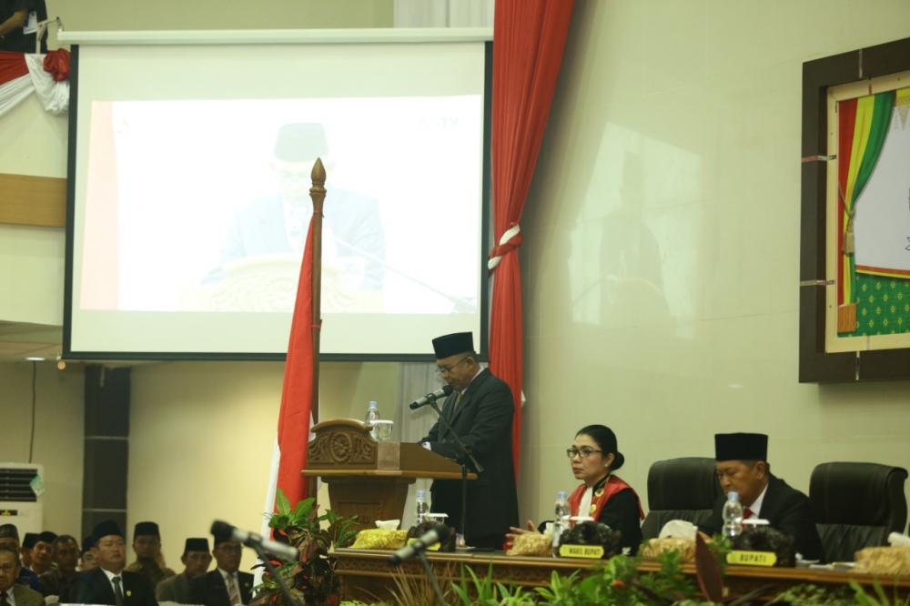 Pelantikan dan Pengambilan Sumpah Jabatan 45 Anggota DPRD Inhil Priode 2019-2024