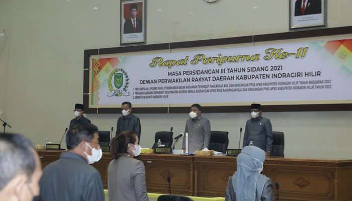 DPRD Dan Bupati Kabupaten Indragiri Hilir Tanda Tangani KUA dan PPAS APBD Tahun Anggaran 2022