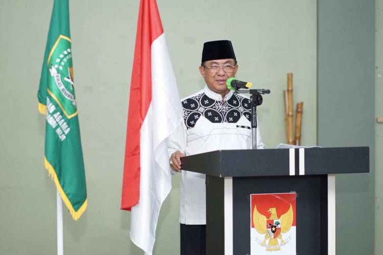 Bupati HM. Wardan Buka Kegiatan Penguatan Moderasi Beragama bagi Penyuluh Agama di Kemenag Inhil