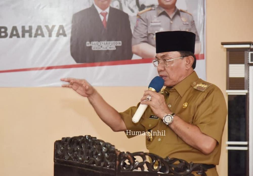 Bupati Inhil Membuka Pembinaan Anak Remaja Pengguna Lem dan Obat Oplosan