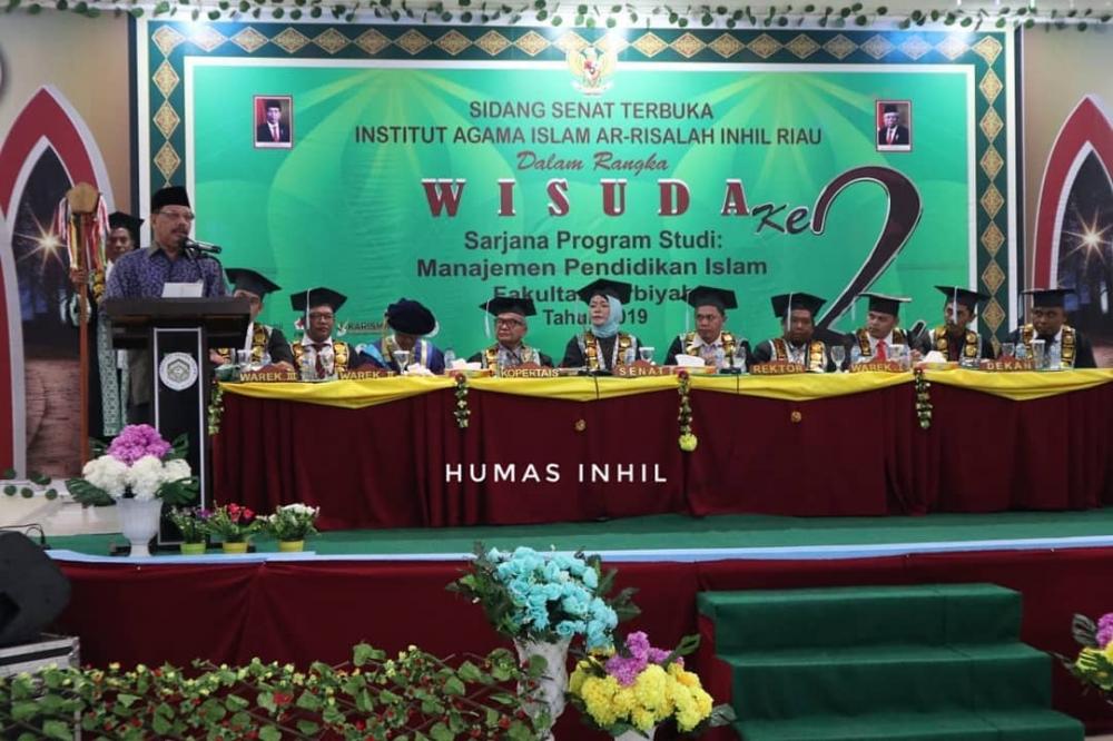 H Syaid Syarifudfin Sekdakab Inhil Hadiri Wisuda Institut Agama Islam Ar Risalah Inhil
