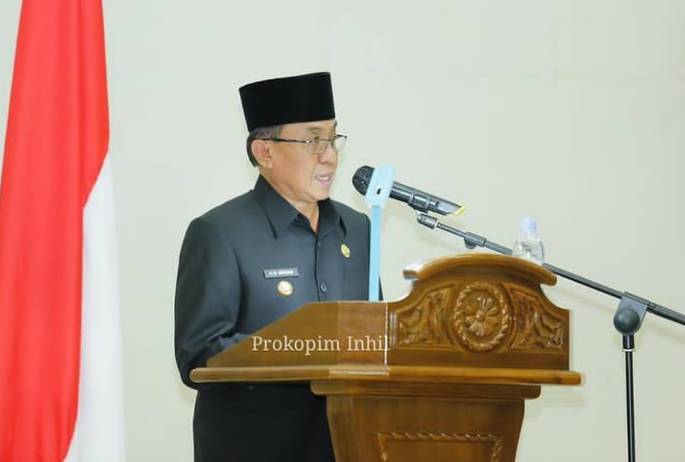 Bupati Inhil HM Wardan Hadiri Rapat Paripurna  Ke 25 Masa Sidang Ke III Tahun 2020